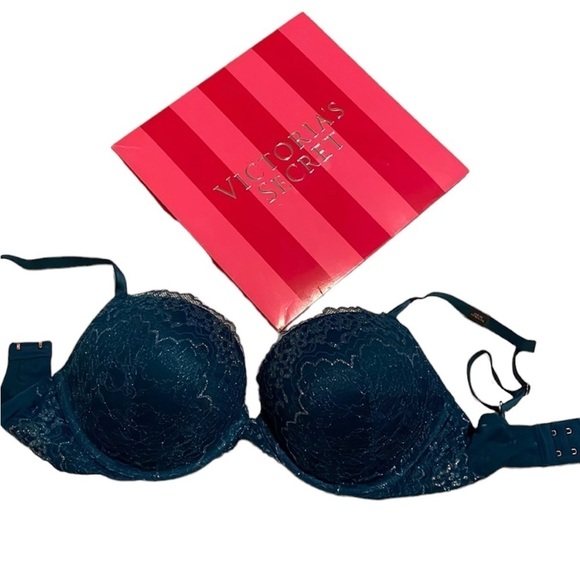NWT Victoria Secret Bra push up navy blue size 32DDD​​​​​​ - Picture 1 of 7